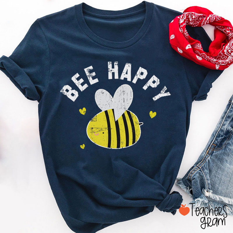 Cute Bee Bee Happy Teacher T-Shirt