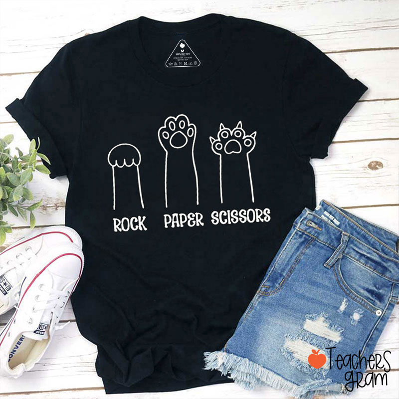 Rock Paper Scissors Teacher T-Shirt