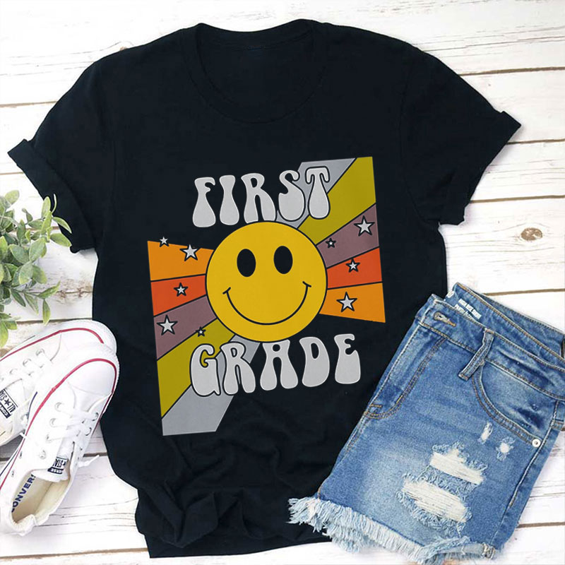 Personalized Smile Face Back to School Teacher T-Shirt