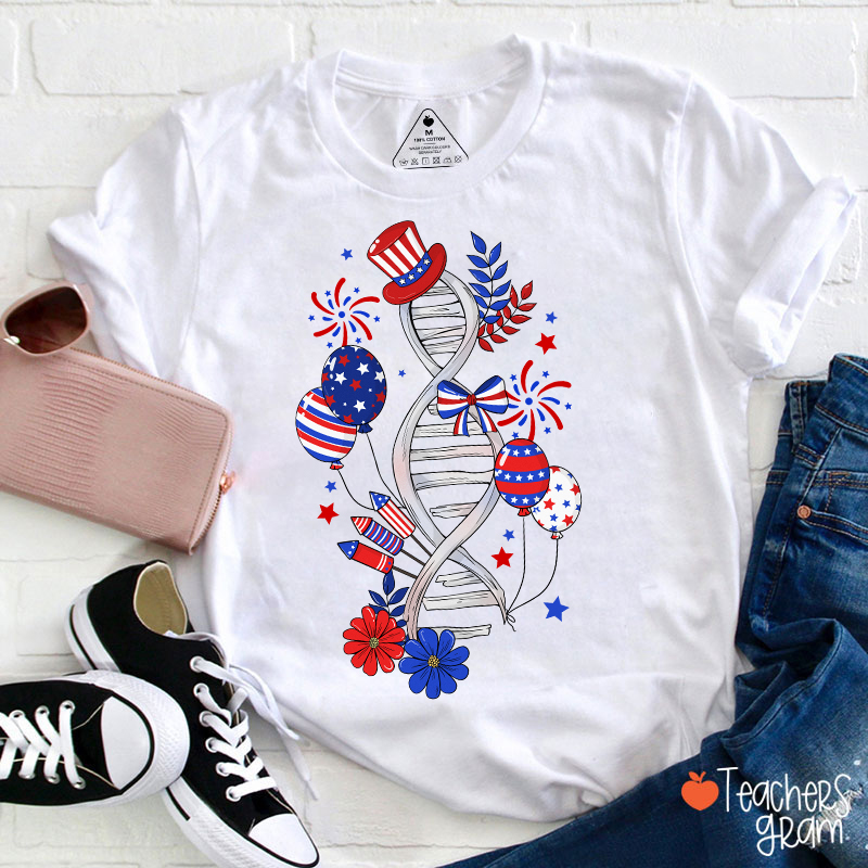 Freedom In Our DNA Teacher T-Shirt