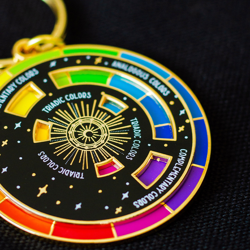 Rotundity Complementary Colors Teacher Keychain