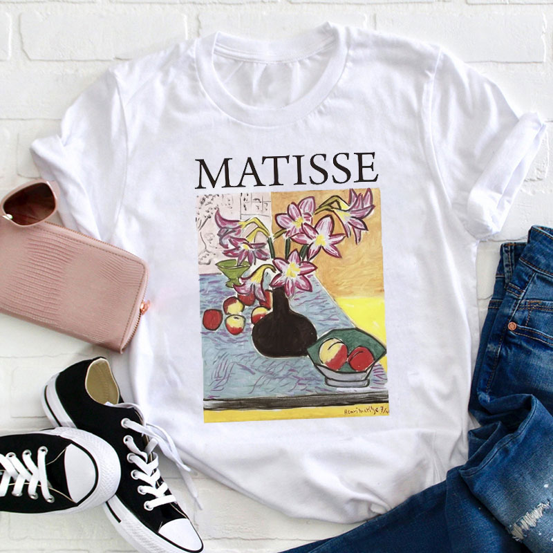 Vase Of Amaryllis Teacher T-Shirt