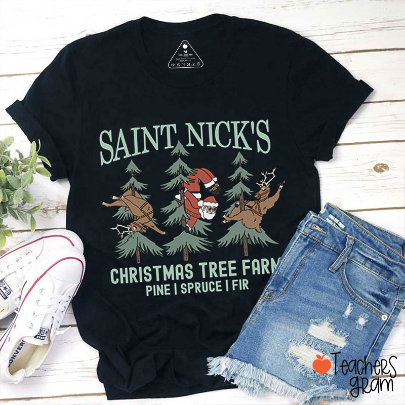 Saint Nick's Christmas Tree Farm Dance Teacher T-Shirt