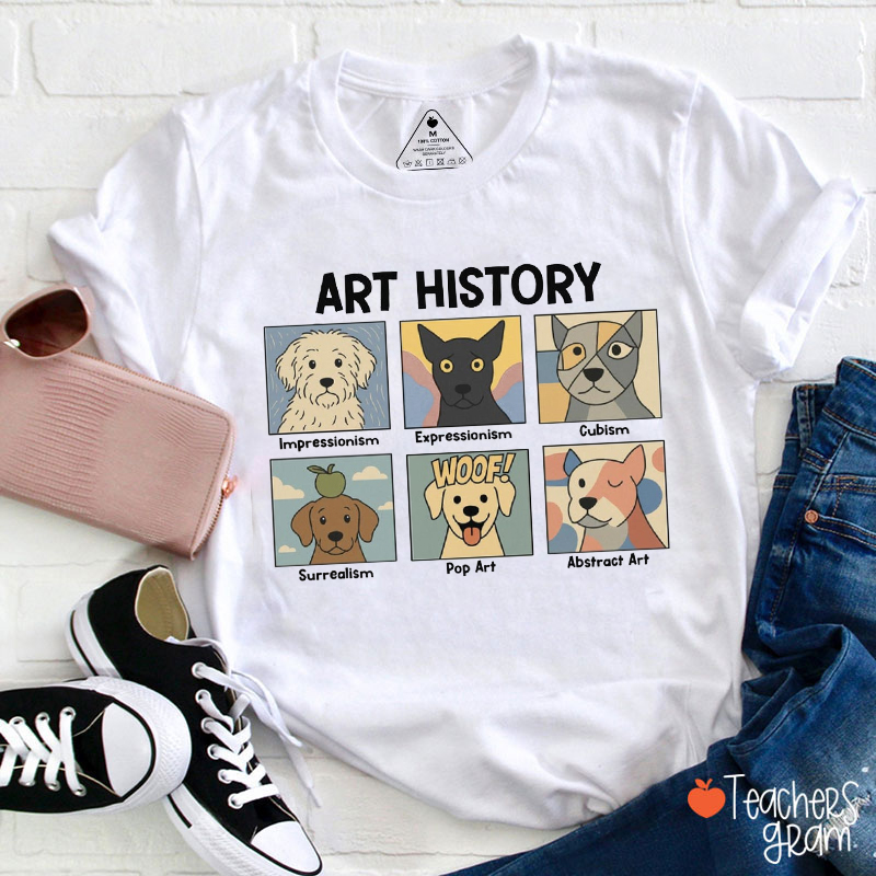 Cute Puppy's Art History Teacher T-Shirt