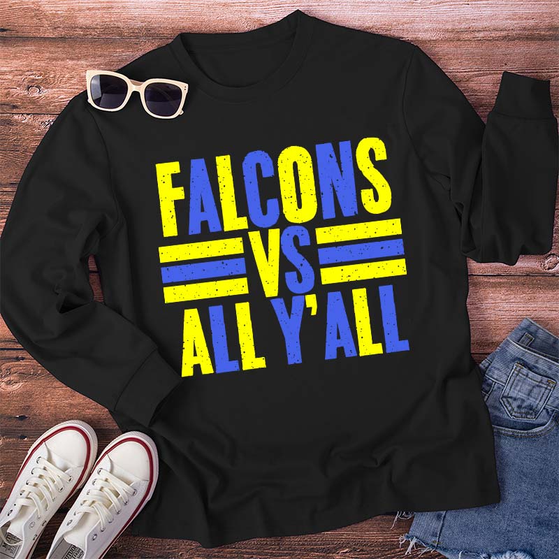 Personalized Mascot All Y'all School Spirit Teacher Long Sleeve T-Shirt