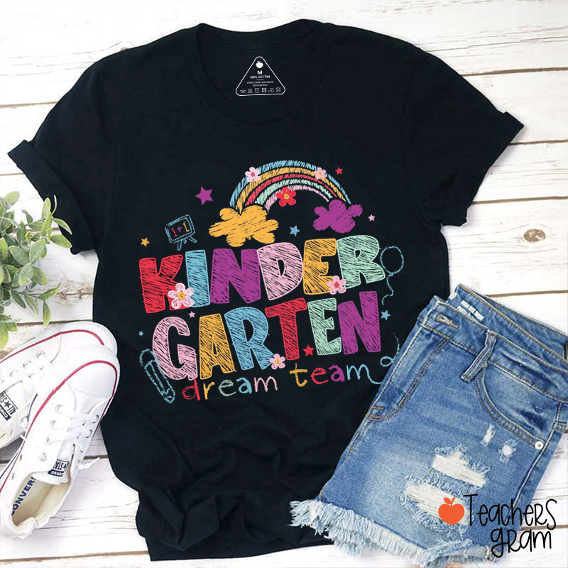 Personalized Chalk Hand Drawn Grade And Name Teacher T-Shirt