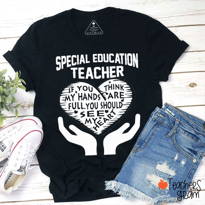 Special Education Teacher Heart Teacher T-Shirt