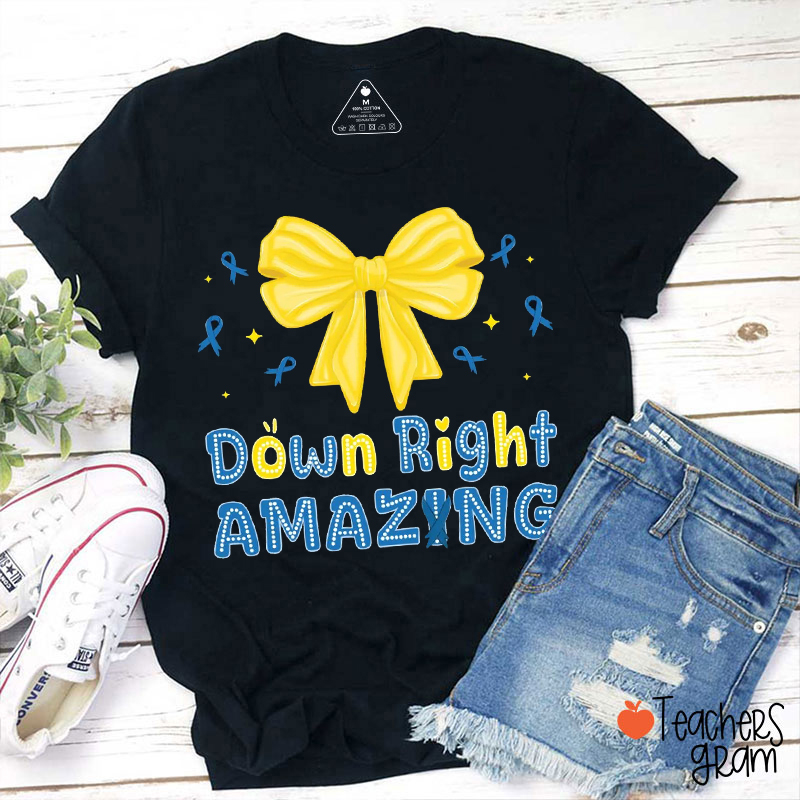 Down Right Amazing Teacher T-Shirt