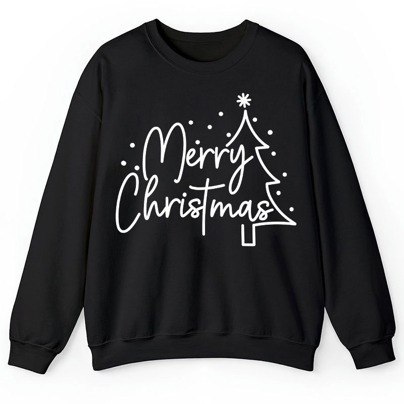 Merry Christmas Simple Christmas Teacher Sweatshirt