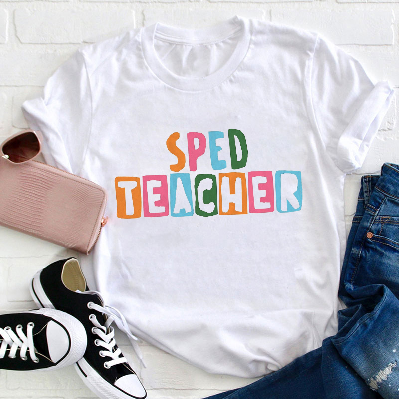 Colorful Cube SPED Teacher T-Shirt
