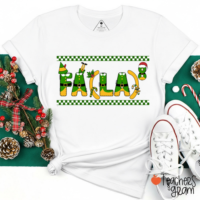 Fa La Sprite Font Math Teacher T-Shirt