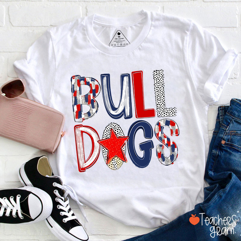 Personalized Mascot Watercolor Brushstrokes Teacher T-Shirt