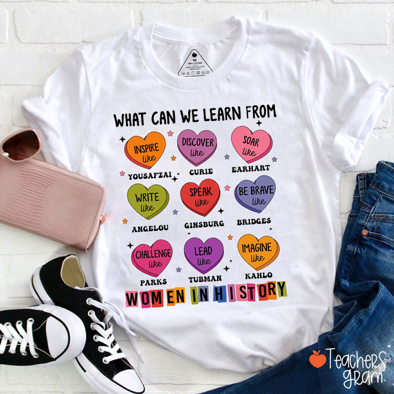 What Can We Learn From Women In History Teacher T-Shirt