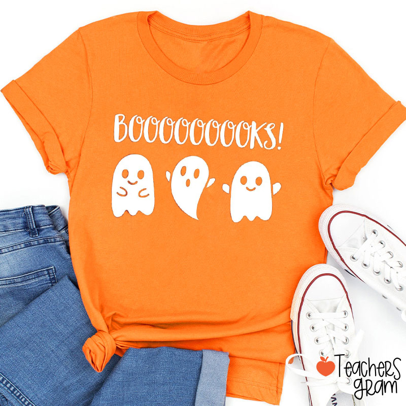 Booooooooks Ghost Read Teacher T-Shirt