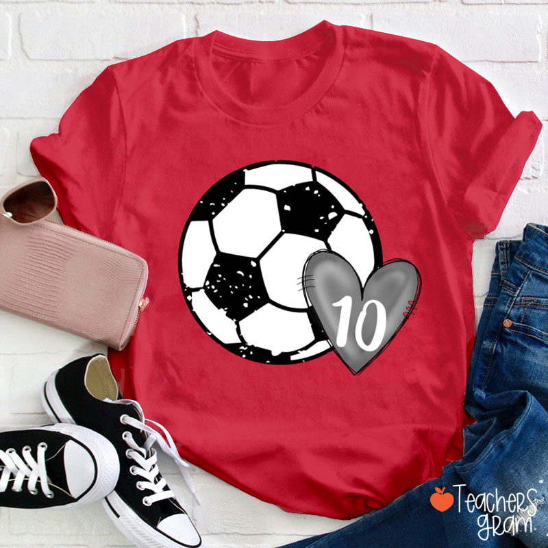 Personalized Number Soccer Teacher T-Shirt