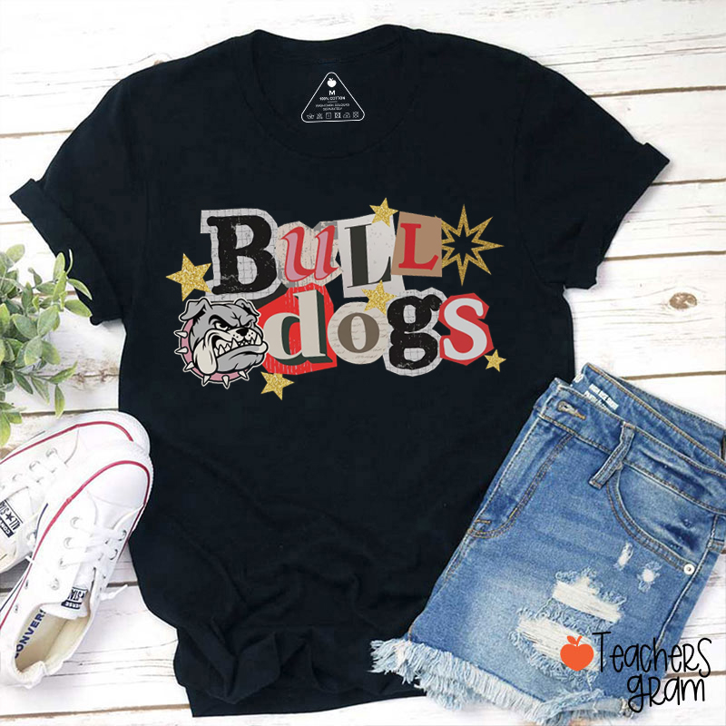 Personalized Mascot Stars School Spirit Teacher T-Shirt
