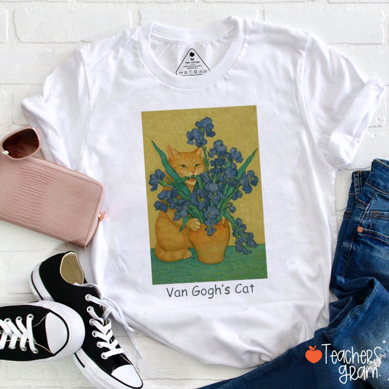 Van Gogh's Cat Teacher T-Shirt