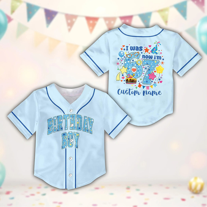 Personalized Meme 67 Six Seven Birthday Class Baseball Jersey