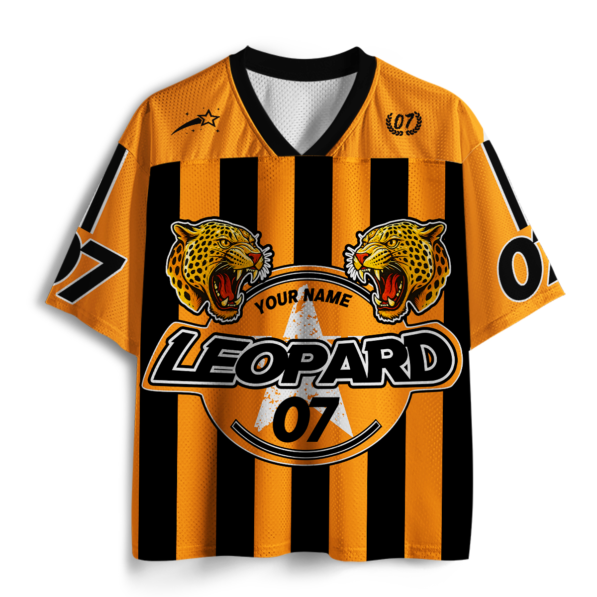 Personalized Name And Number Leopard Teacher Mesh Jersey