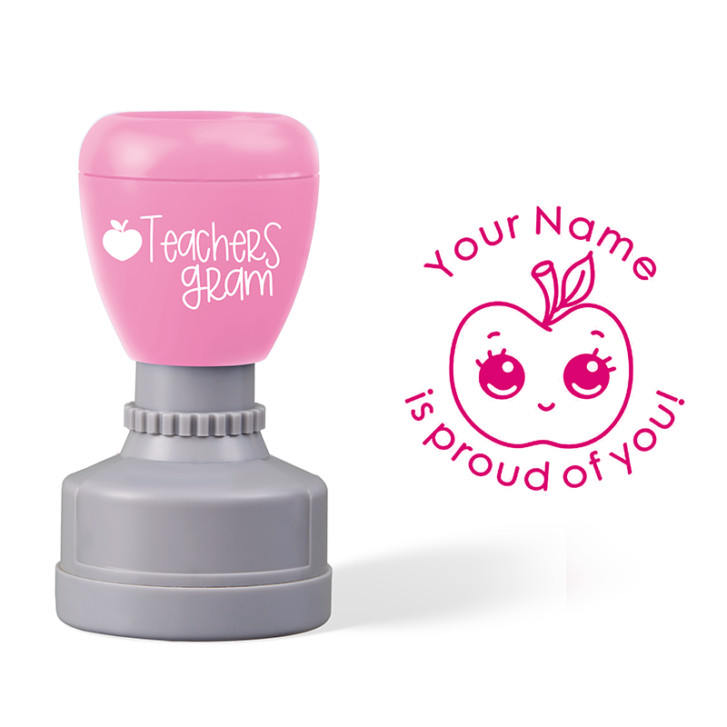 Personalized Name Is Proud Of You Teacher Stamp