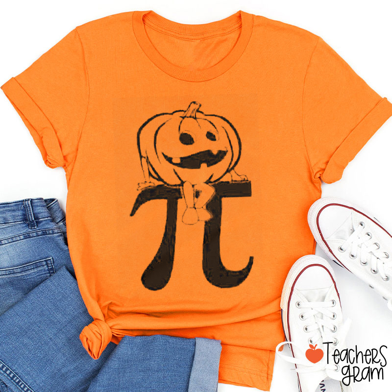 Spooky Pumpkin Pie Math Teacher T-Shirt