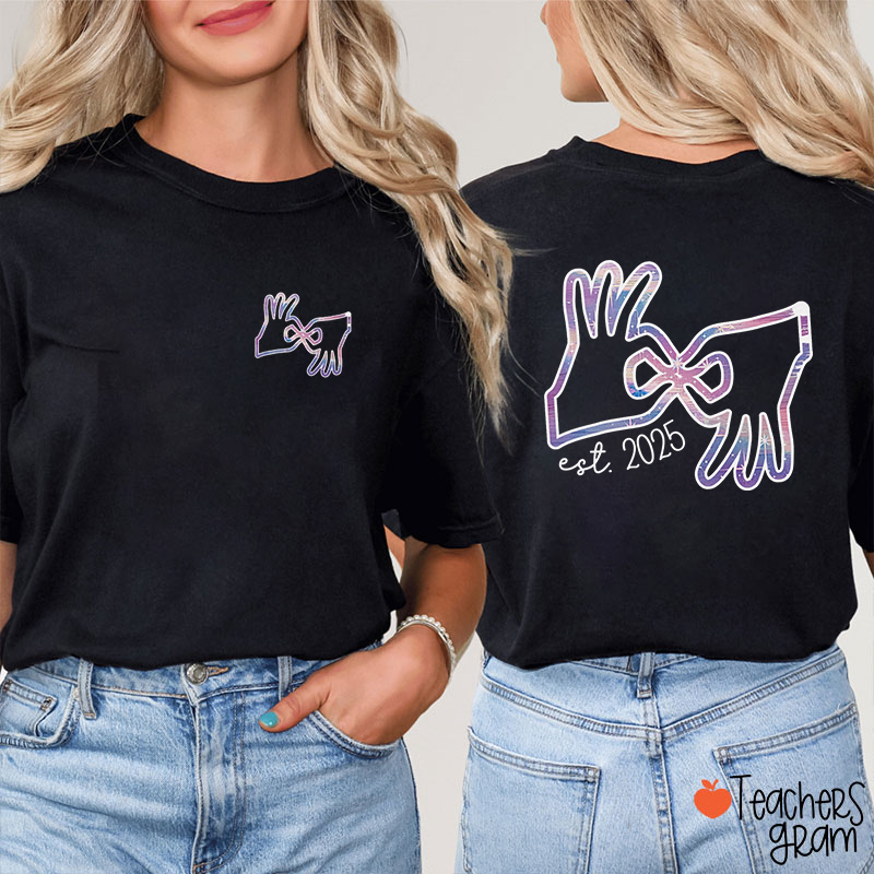 Personalized Positive And Negative Ok Gesture Teacher Two Sided T-Shirt