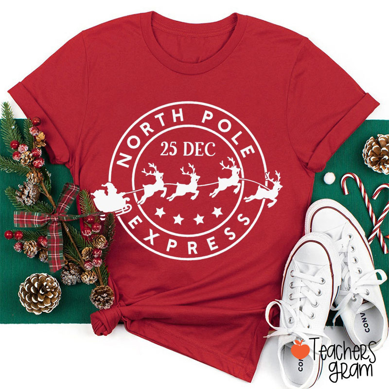 North Pole Express Teacher T-Shirt