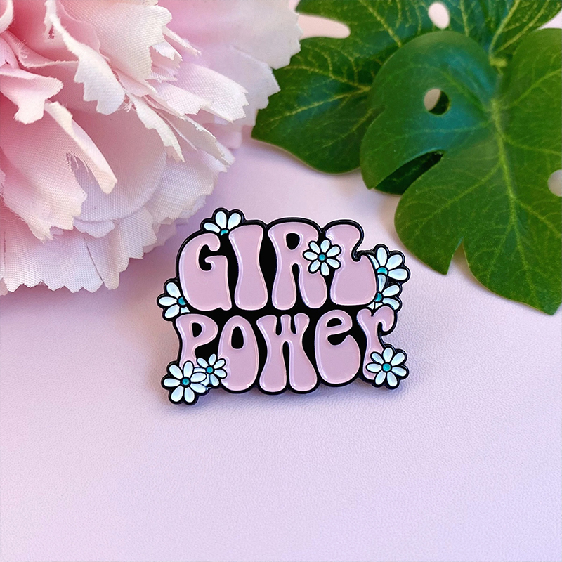 Girl Power Flowers Teacher Pin