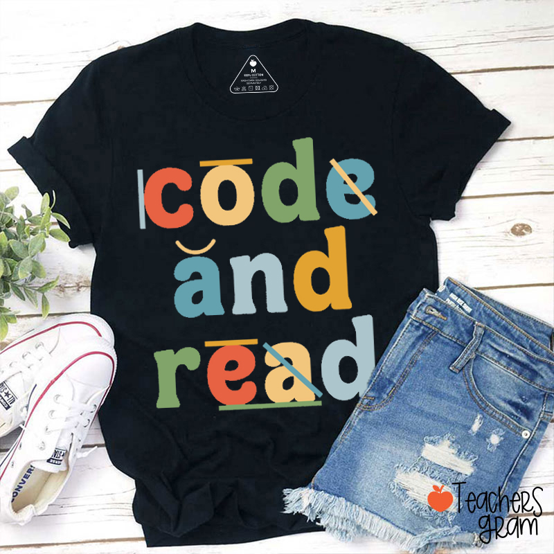 Code And Read Repeat Teacher T-Shirt