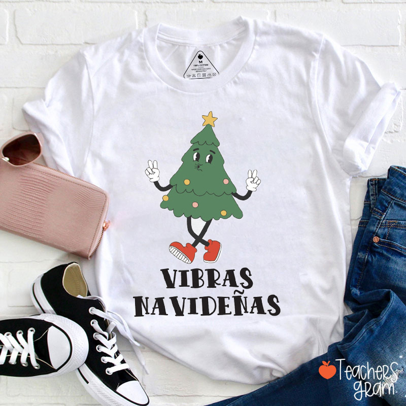 Vibras Navideñas Spanish Teacher T-Shirt