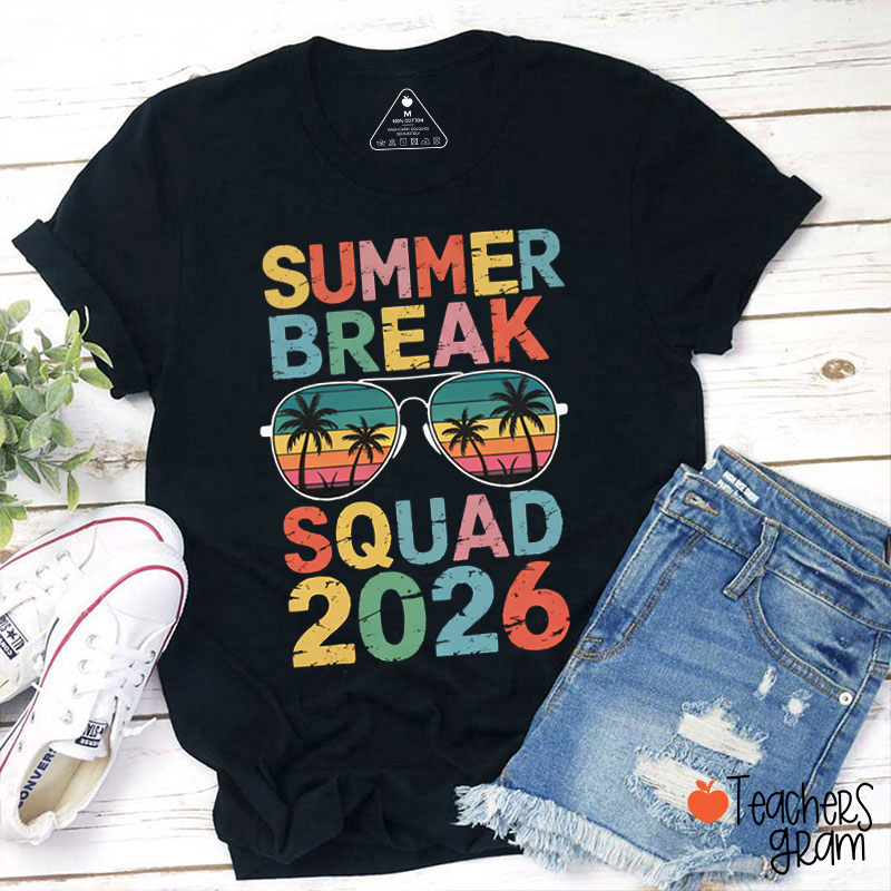 Personalized Summer Break Squad Teacher T-Shirt