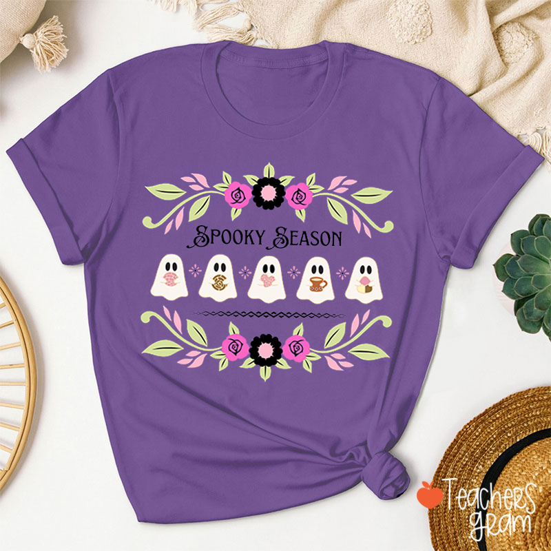 Concha Ghost Spooky Season Spanish Teacher T-Shirt