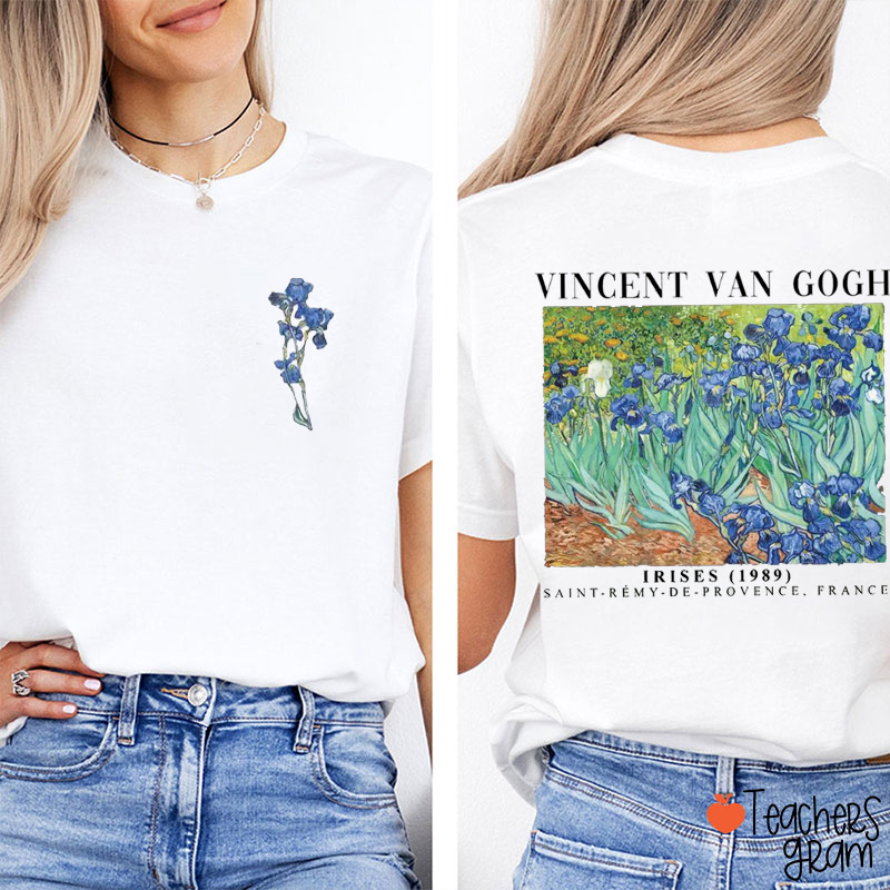 Vincent Van Gogh Saint Remy De Provence Teacher Two Sided T-Shirt
