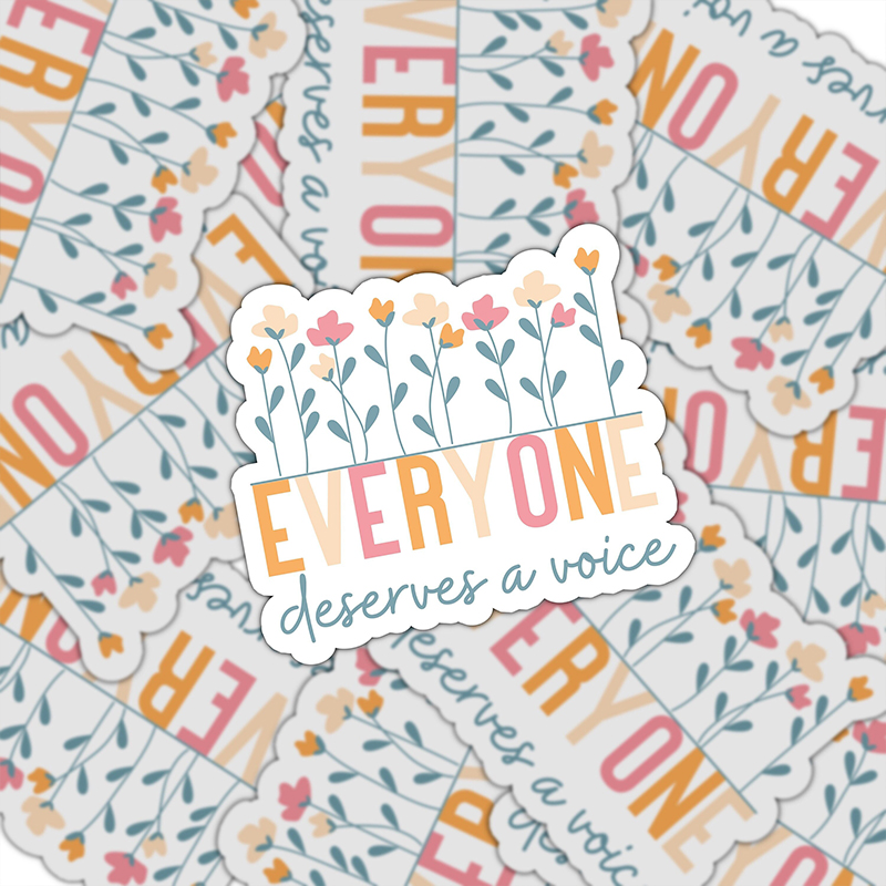 Everyone Deserves A Voice Teacher Stickers