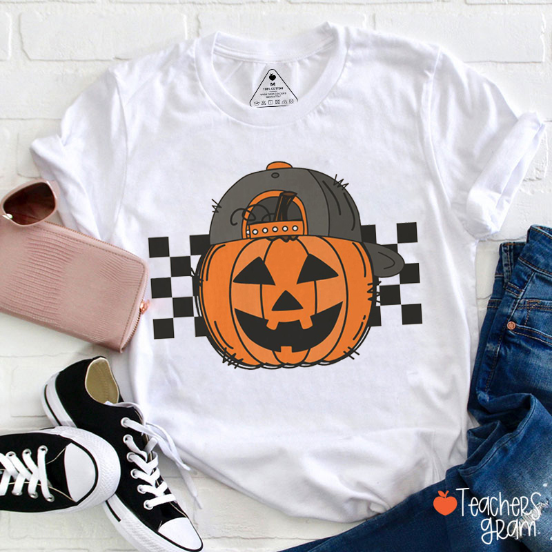 Pumpkin Dude Halloween Teacher T-Shirt