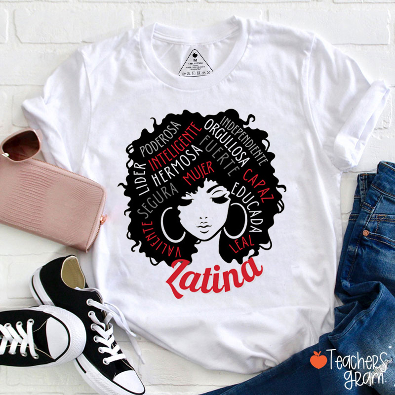 Poderosa Inteligente Hermosa Latina Spanish Teacher T-Shirt