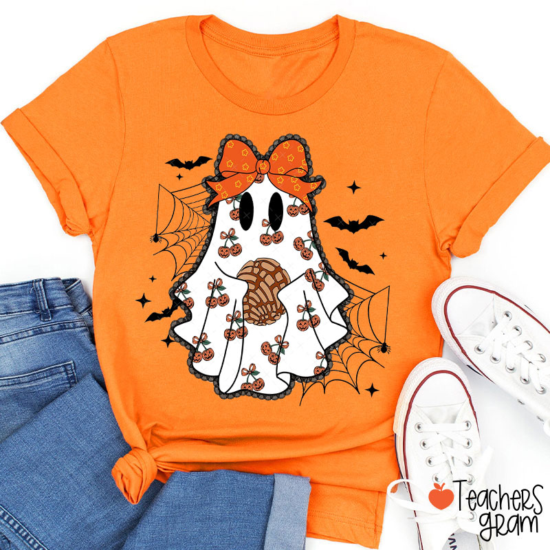Lace Ghost Spanish Halloween Teacher T-Shirt
