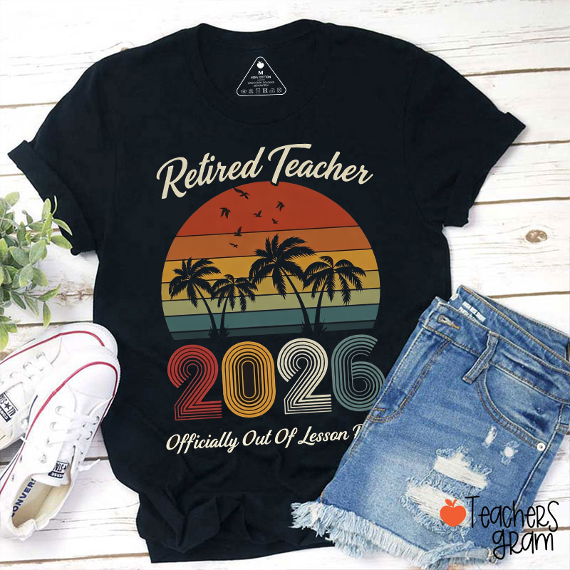 Personalized Officially Out Of Lesson Plans Teacher T-Shirt