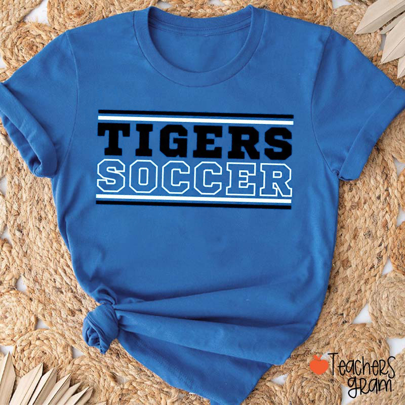 Personalized Mascot And Sport Contrasting Lines Teacher T-Shirt
