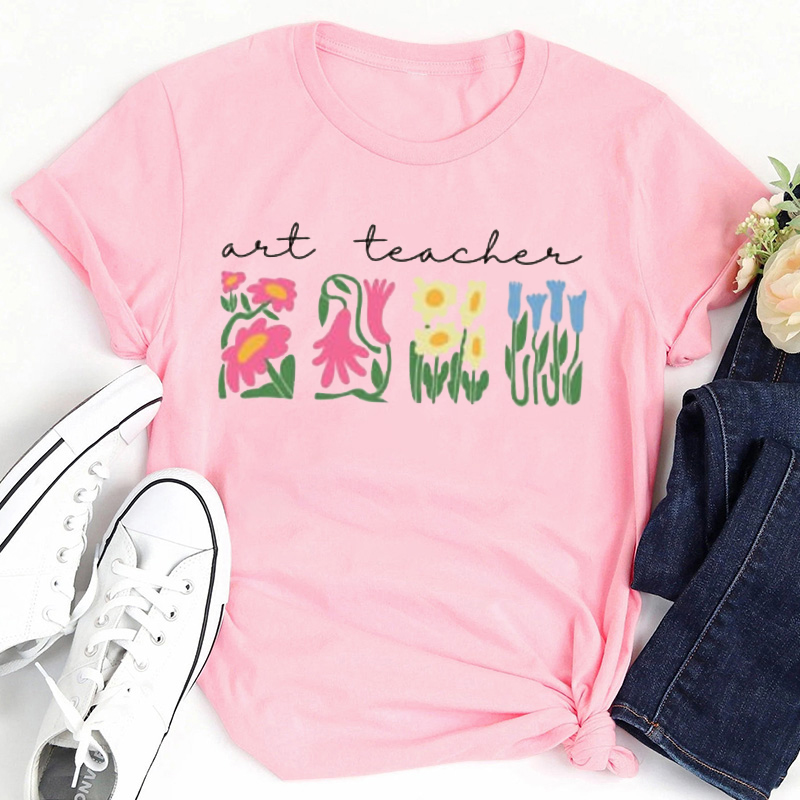 Art Teacher Flower Teacher T-Shirt
