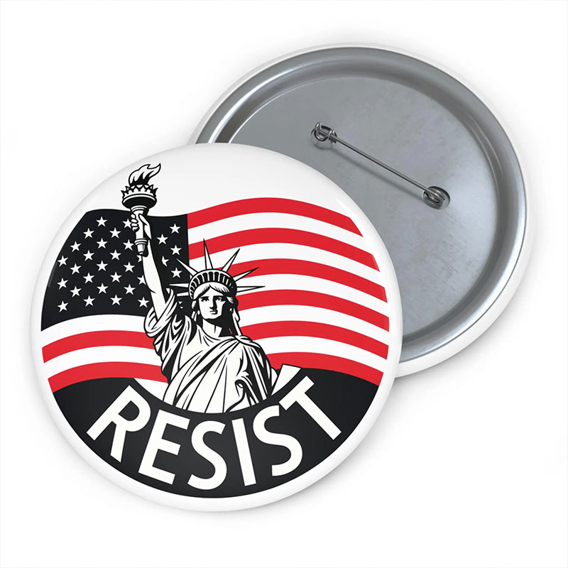 Resist Independent Teacher Pinback Button