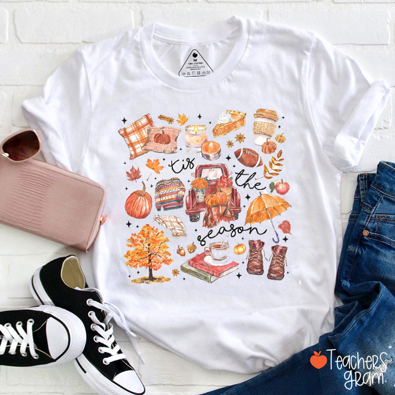 Tis The Season Autumn Teacher T-Shirt