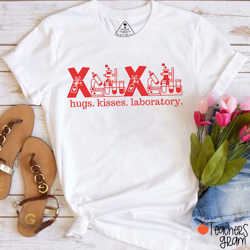 Hugs Kisses Kaboratory Teacher T-Shirt
