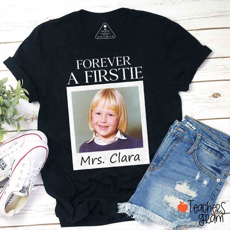Personalized Forever Grade With Photo Teacher T-Shirt