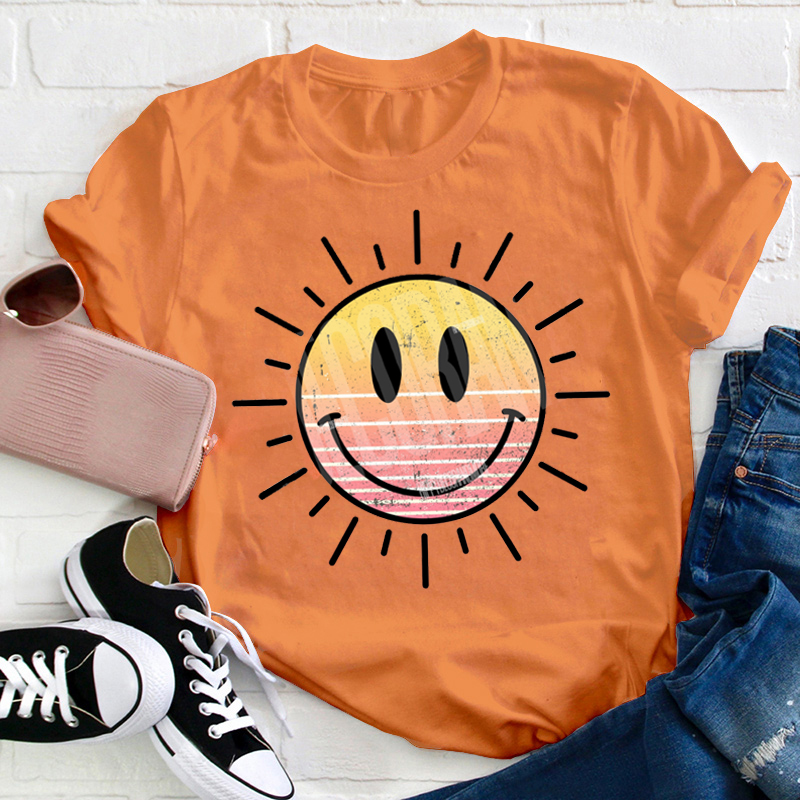 Sunshine Smiley Face Teacher T-Shirt