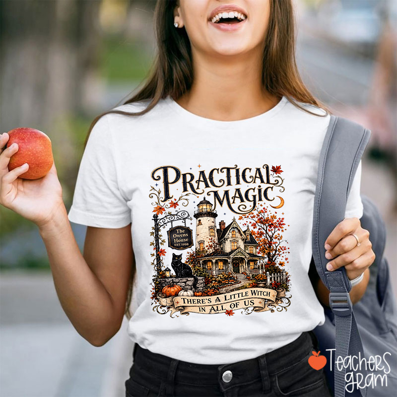Practical Magic Fall Witch House Teacher T-Shirt