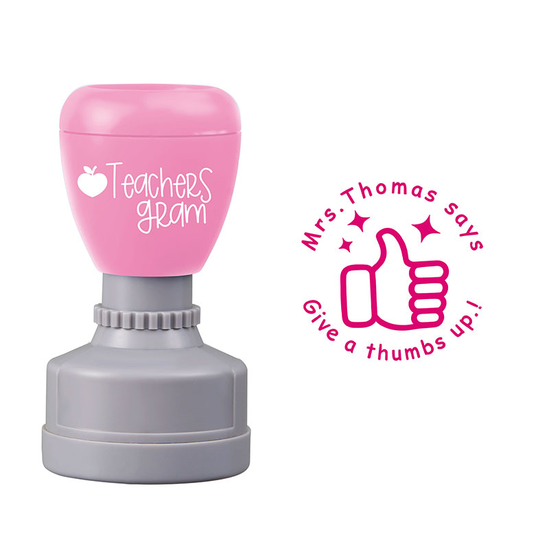 Personalized Give A Thumbs Up Teacher Stamp
