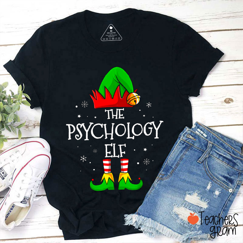 Personazlied The Psychology Elf Teacher T-Shirt
