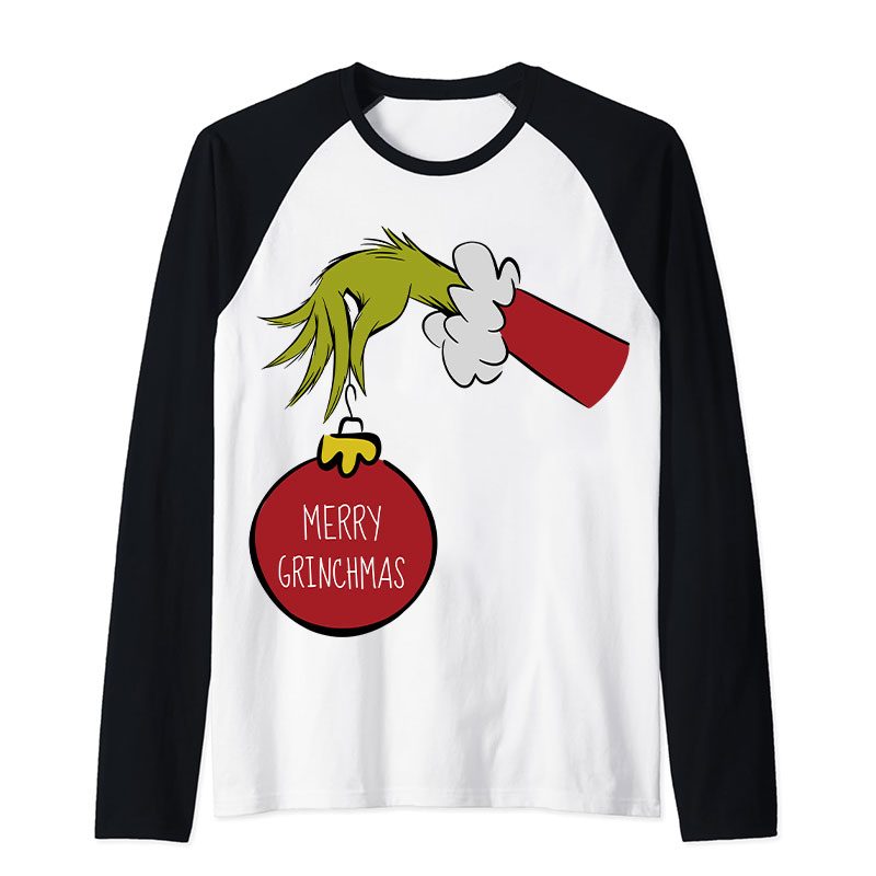 Steal Christmas Teacher Raglan Long Sleeve T-Shirt