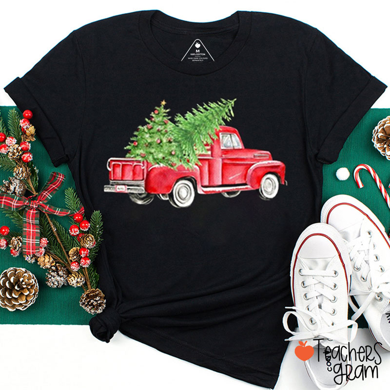 Christmas Tree Truck Teacher T-Shirt